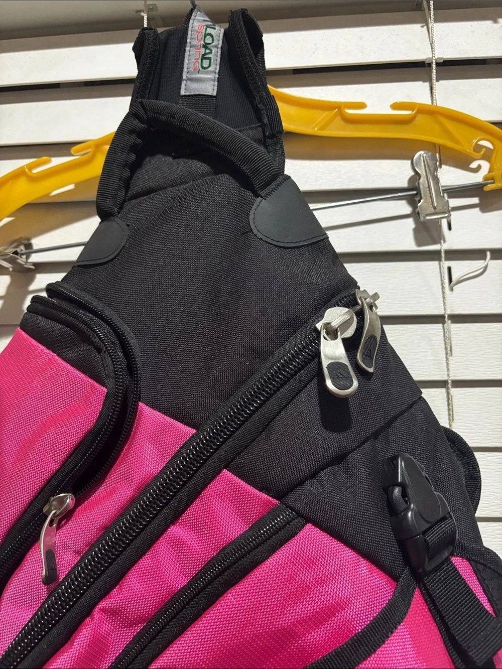 adidas Pink and Black Load Spring Sling Backpack for Women - Picture 3 of 9